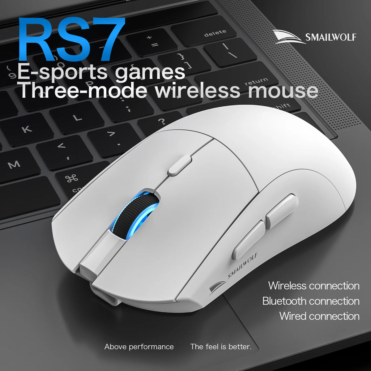 SMAILWOLF RS7 Bluetooth wireless gaming mouse PAW3311 beunik