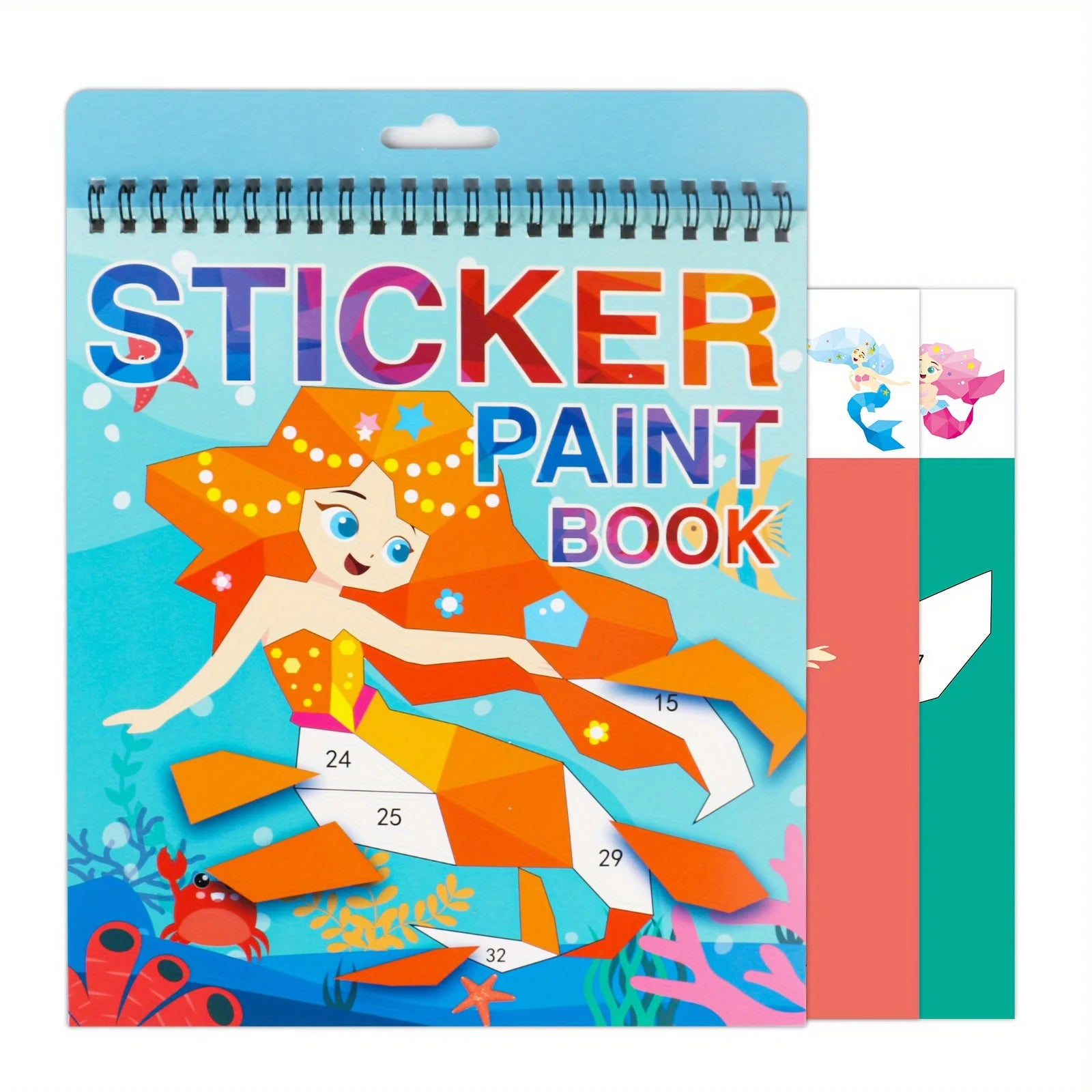 Sticker Book Crafts for Kids Ages 4-8, Sticker by Number for brain games beunik