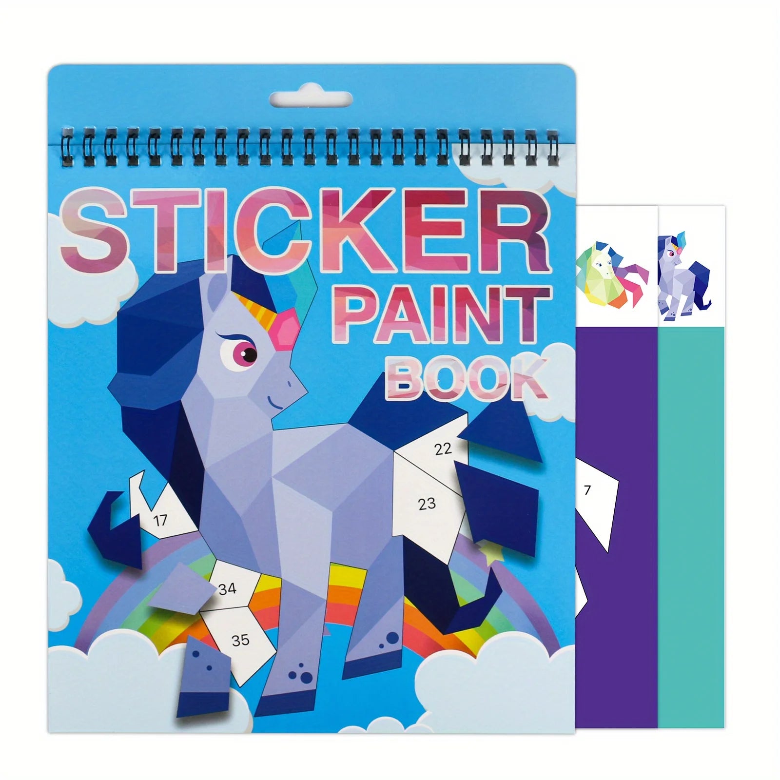 Sticker Book Crafts for Kids Ages 4-8, Sticker by Number for brain games beunik