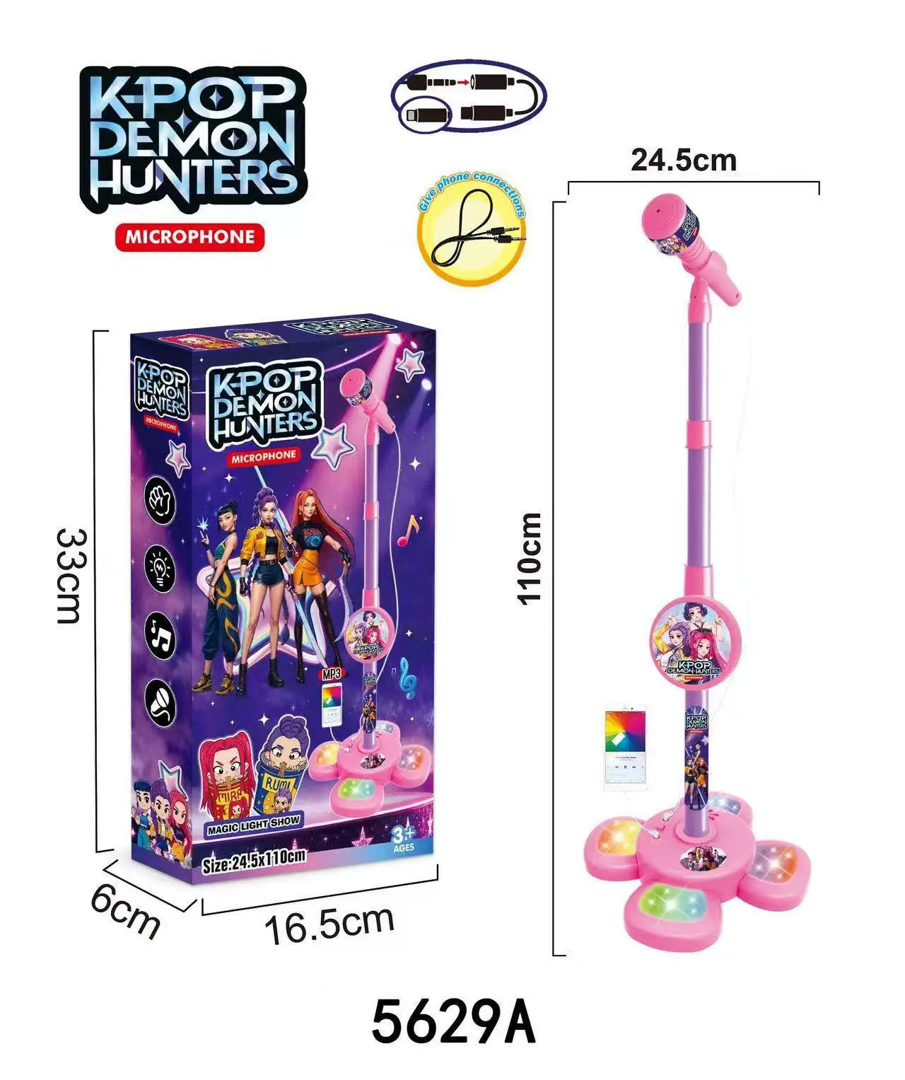 Kpop Karaoke Singing Microphone Set with Adjustable Stand
