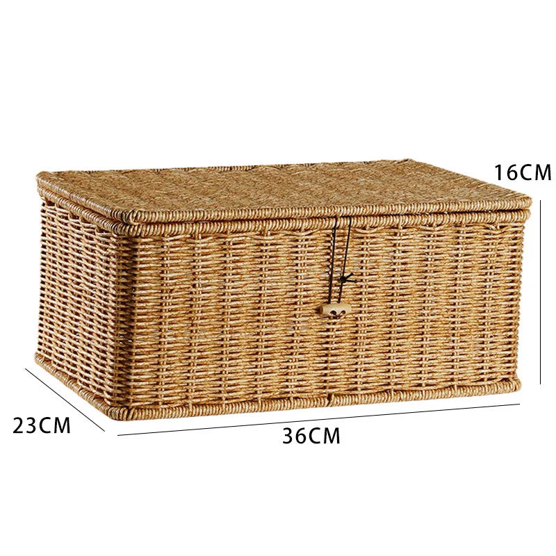 Household Storage Basket Storage Box with Dustproof Lid beunik