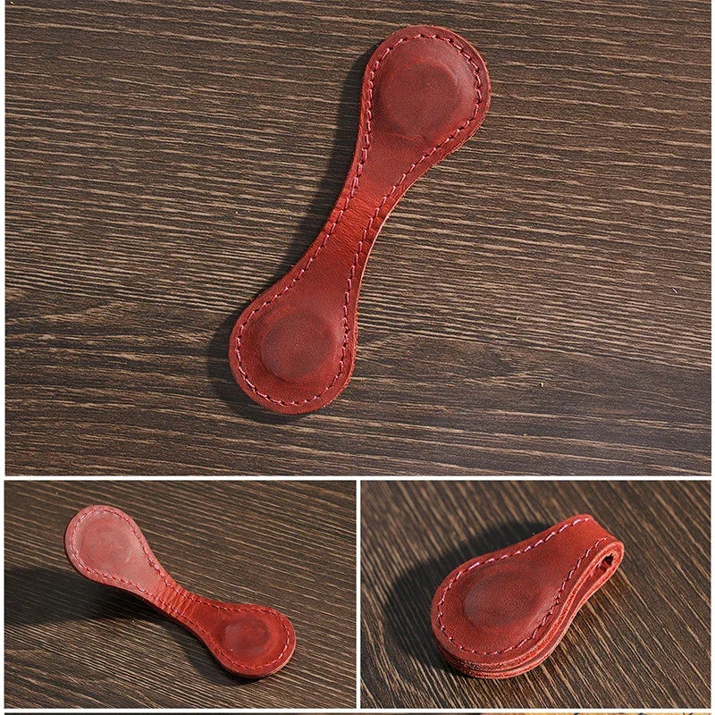 Hand Stitched Genuine Leather Magnetic Bookmark beunik