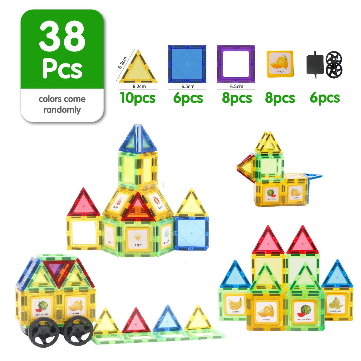 PicassoTiles 100 Piece Magnetic Playboards Tiles Set Magnet Toys for Toddlers STEM Building Blocks Sensory Creative Kids Manipulative Preschool Learning Construction Toy beunik