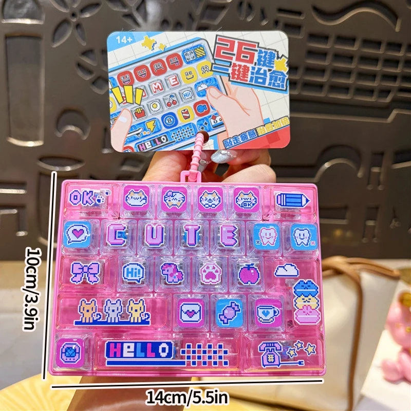 Mini Keyboard Fidget Keychain