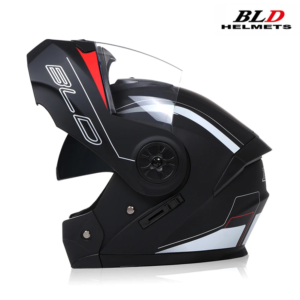 BLD Motorcycle Full Face Helmet Dual Lens Helmets Motocross Racing beunik