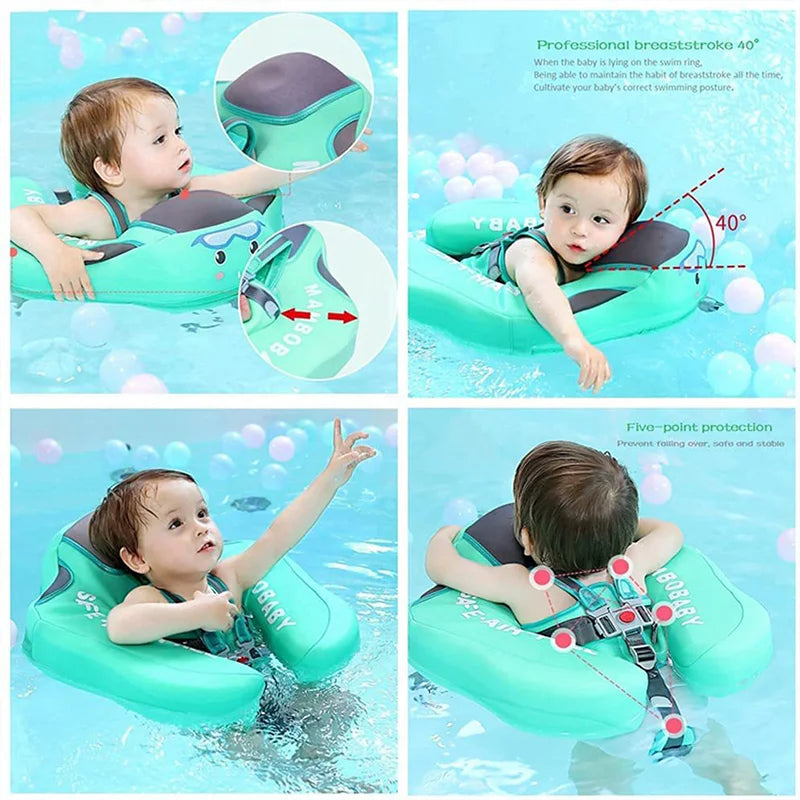 Baby Waist Float Summer Outdoor Floating Ring with Safety Buckle Clip beunik