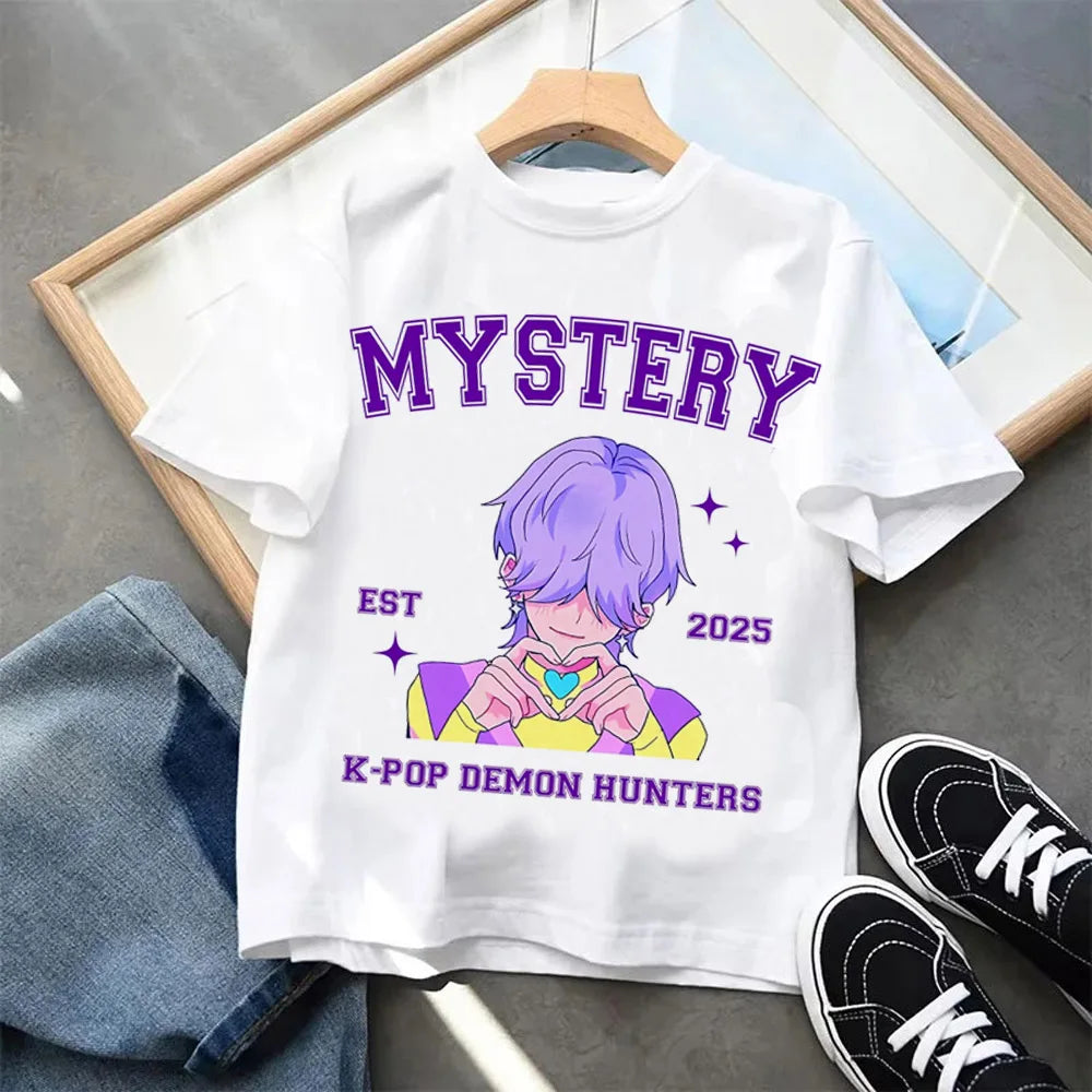 Kpop Demon Hunters Children's Clothing Short Sleeve T-shirt beunik