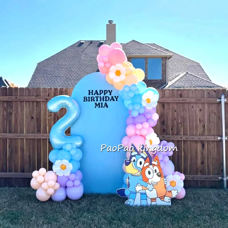 Bluey Bingo Foil Balloons Arch Garland Kit Latex Balloons