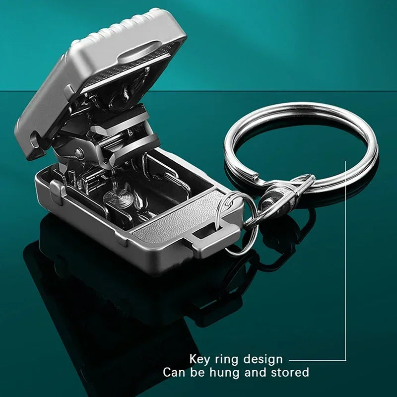 Luggage Keychain Foldable Nail Cutter Stainless Steel Nail Clippers beunik