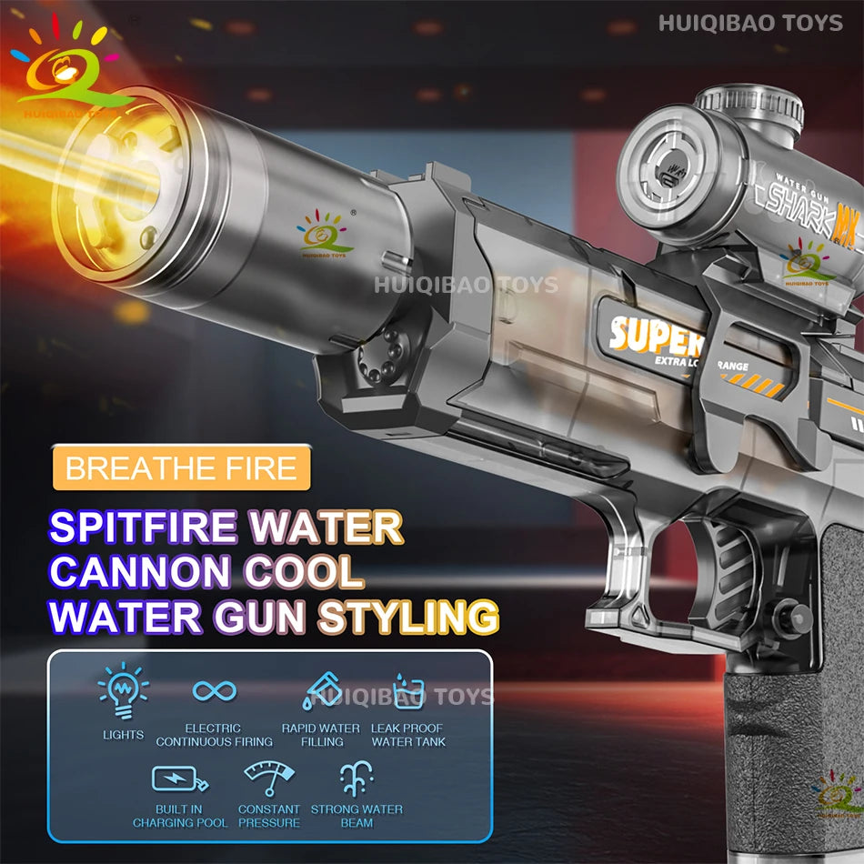 Electric Pulse Water Gun Simulated Sensor Light Fully Automatic beunik