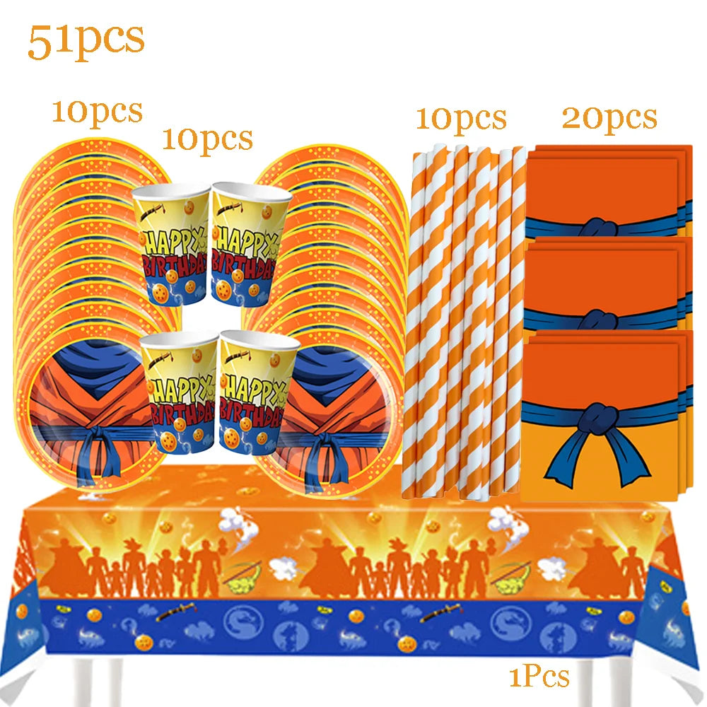 Dragonball Z Plates Set up
