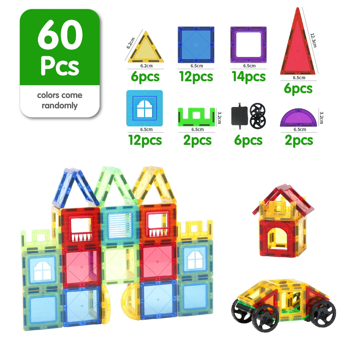 PicassoTiles 100 Piece Magnetic Playboards Tiles Set Magnet Toys for Toddlers STEM Building Blocks Sensory Creative Kids Manipulative Preschool Learning Construction Toy beunik