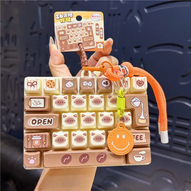 Mini Keyboard Fidget Keychain