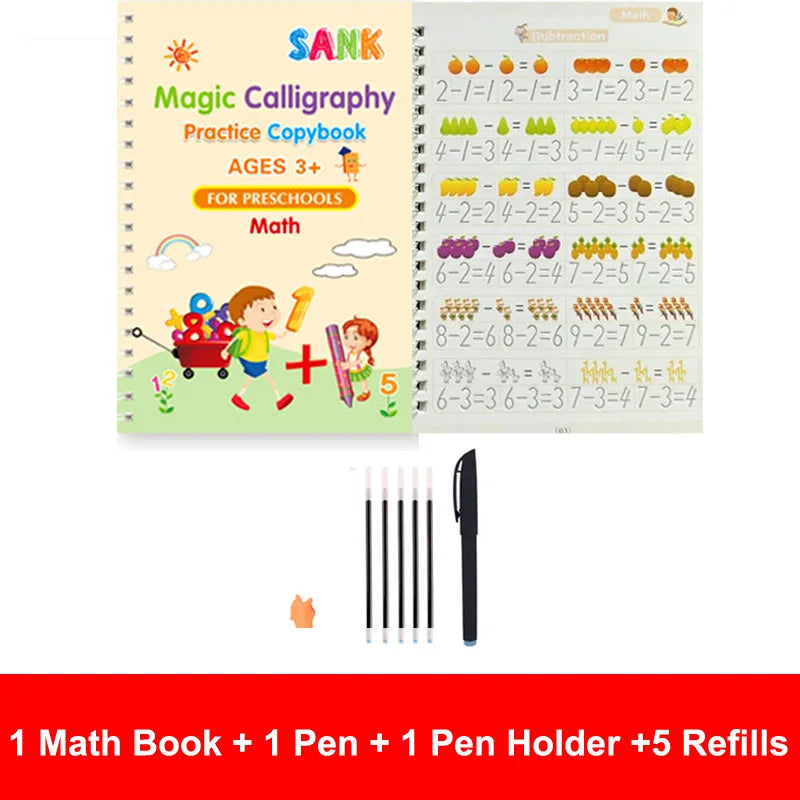 Sank Magic Practice Copybook Pen Preschools Kids Calligraphy (4pcs) beunik