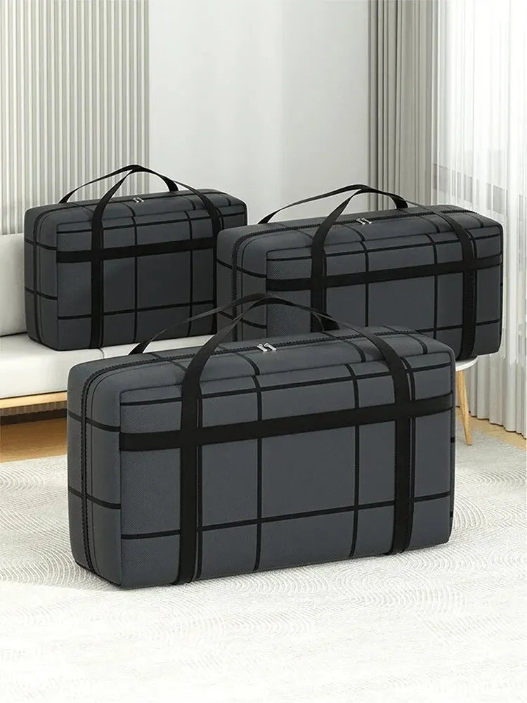 Large Capacity and Super Load-bearing Black Composite Material Storage Bag, Dustproof and Moisture-proof with Zipper beunik