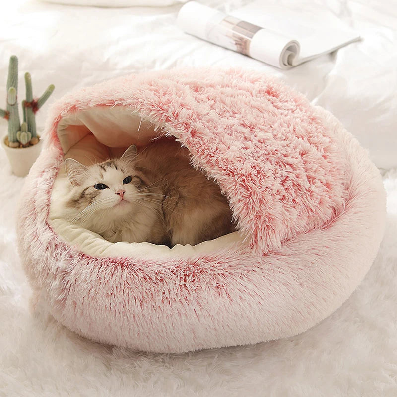 Warm Soft Plush Nest Pet Bed with Cover beunik