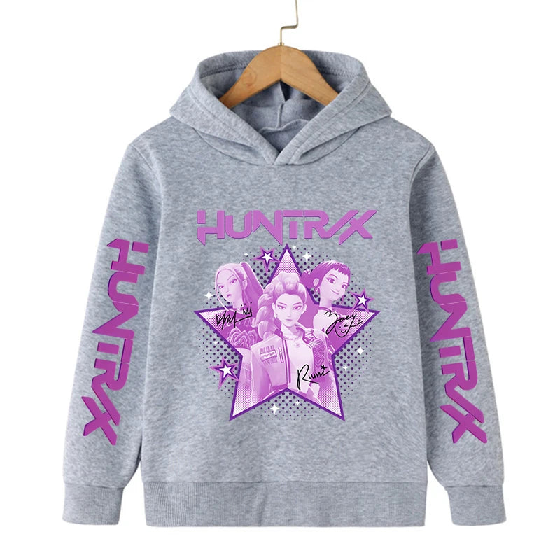 Kpop Demon Hunters Children's Sweatshirt Cute Tiger Harajuku Hoody beunik