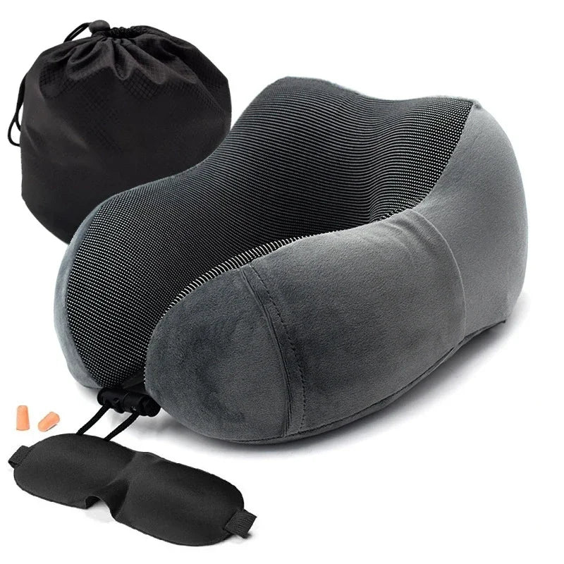 U-Shape Travel Pillow Pure Memory Foam Neck Pillow beunik