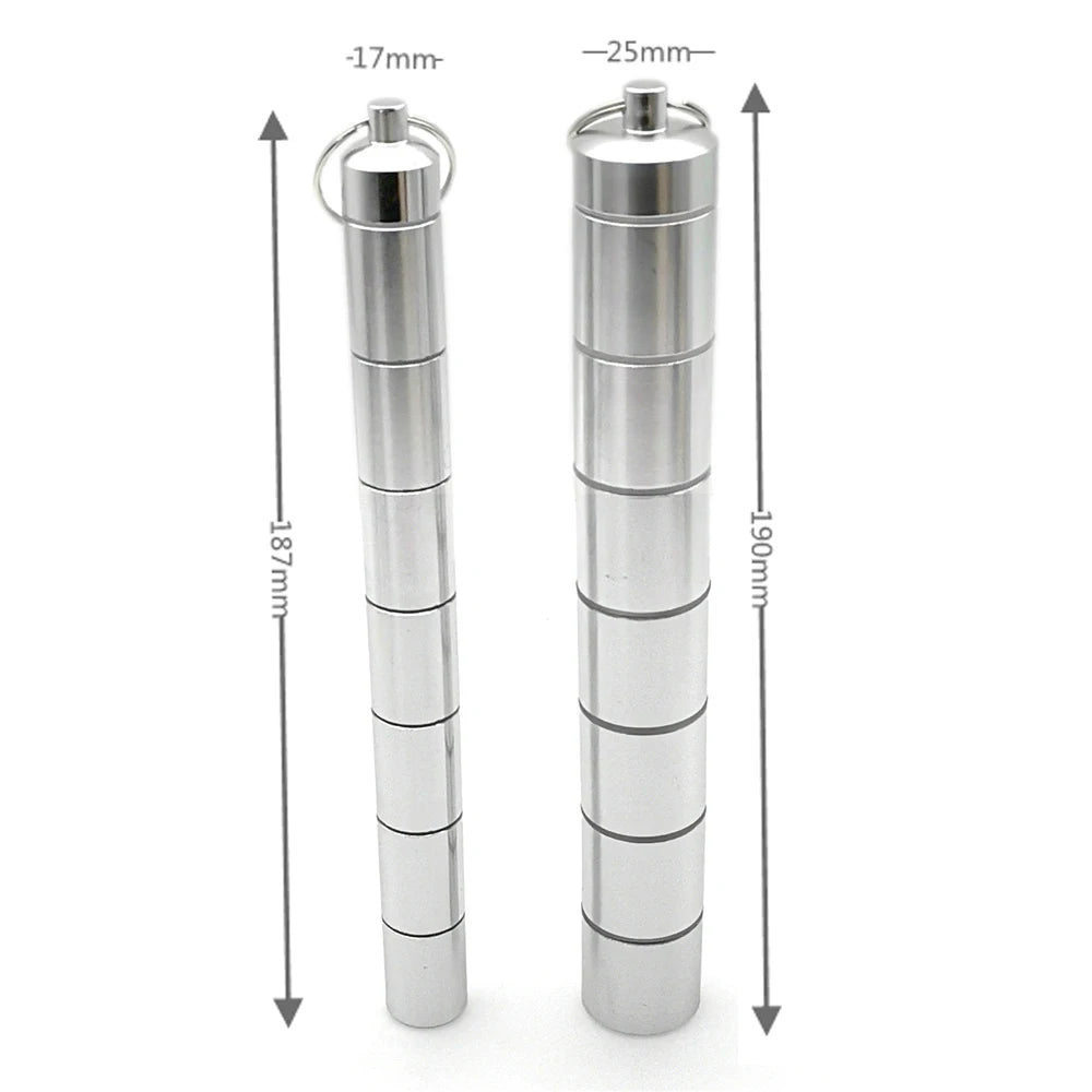 Stackable Aluminium Pill Organizer – 7-Day Travel Case