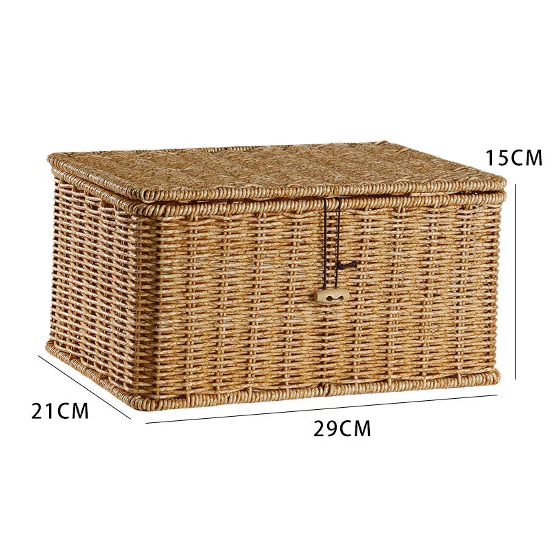 Household Storage Basket Storage Box with Dustproof Lid beunik