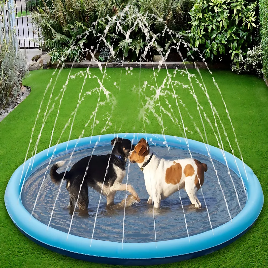 Summer Pet Inflatable Swimming Pool Water Sprinkler Pad Play Cooling Mat beunik