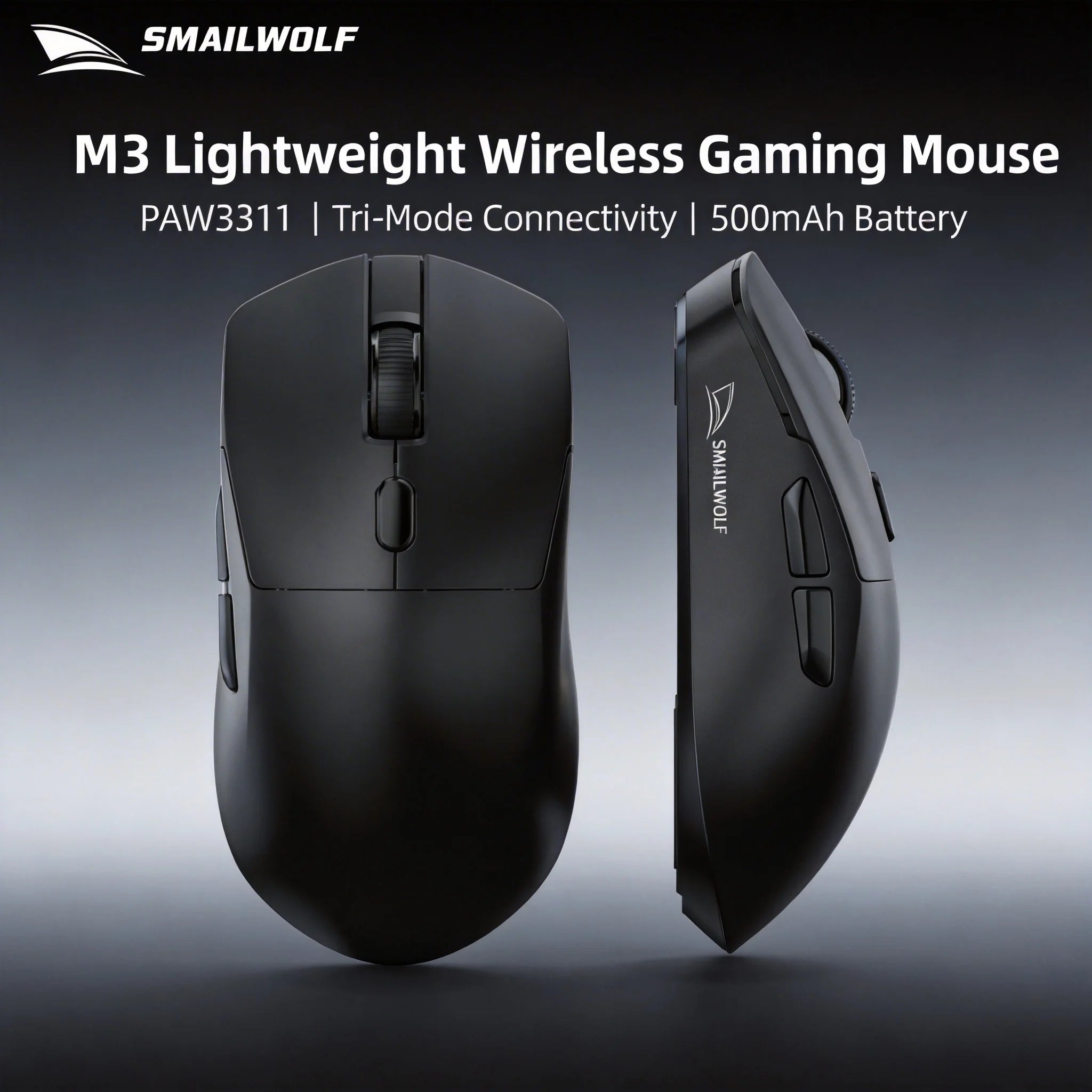 SMAILWOLF M3 PRO Wireless Bluetooth three-mode mouse E-sports gaming PAW3311 beunik