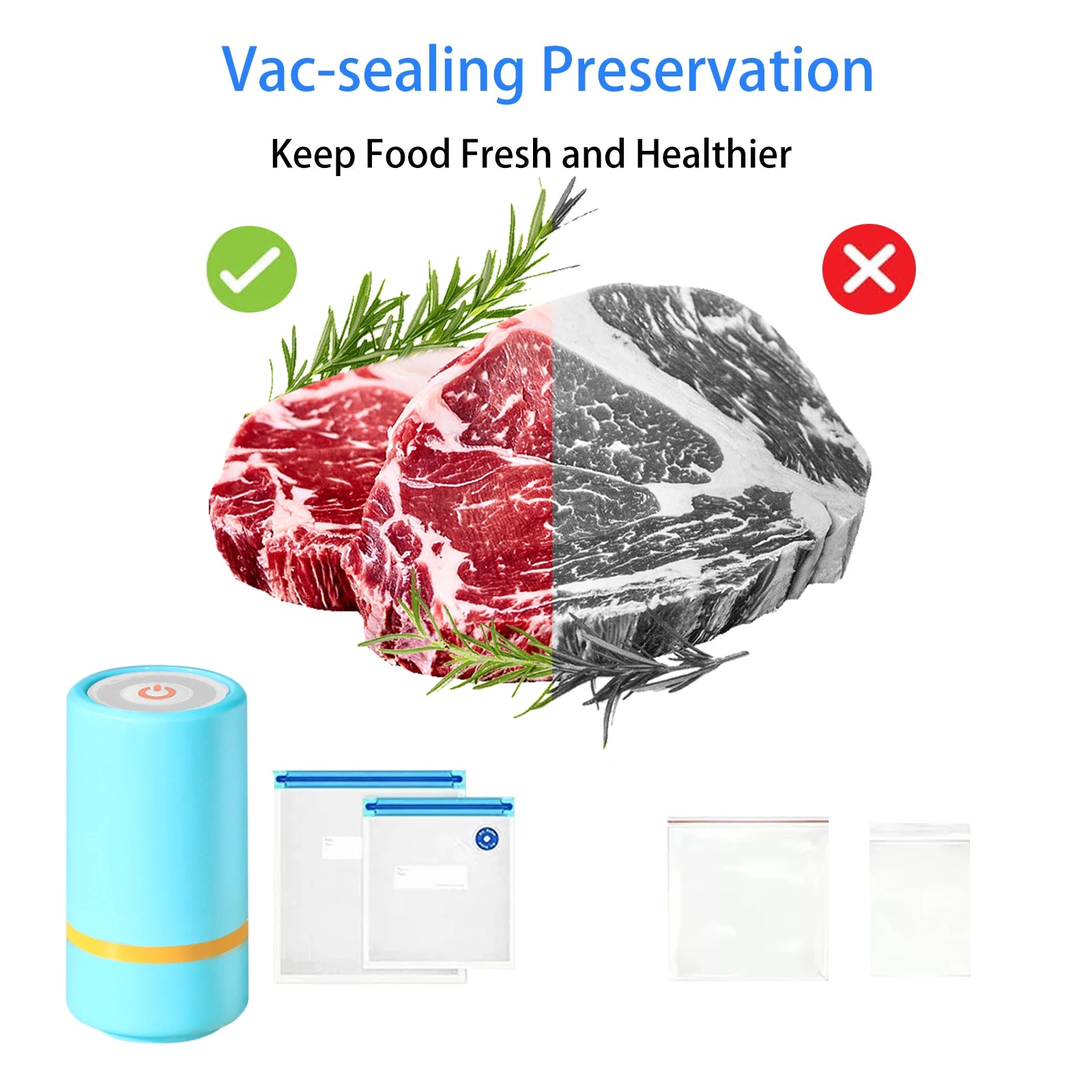 Food Storage Vacuum Sealer Kit BAP Free beunik