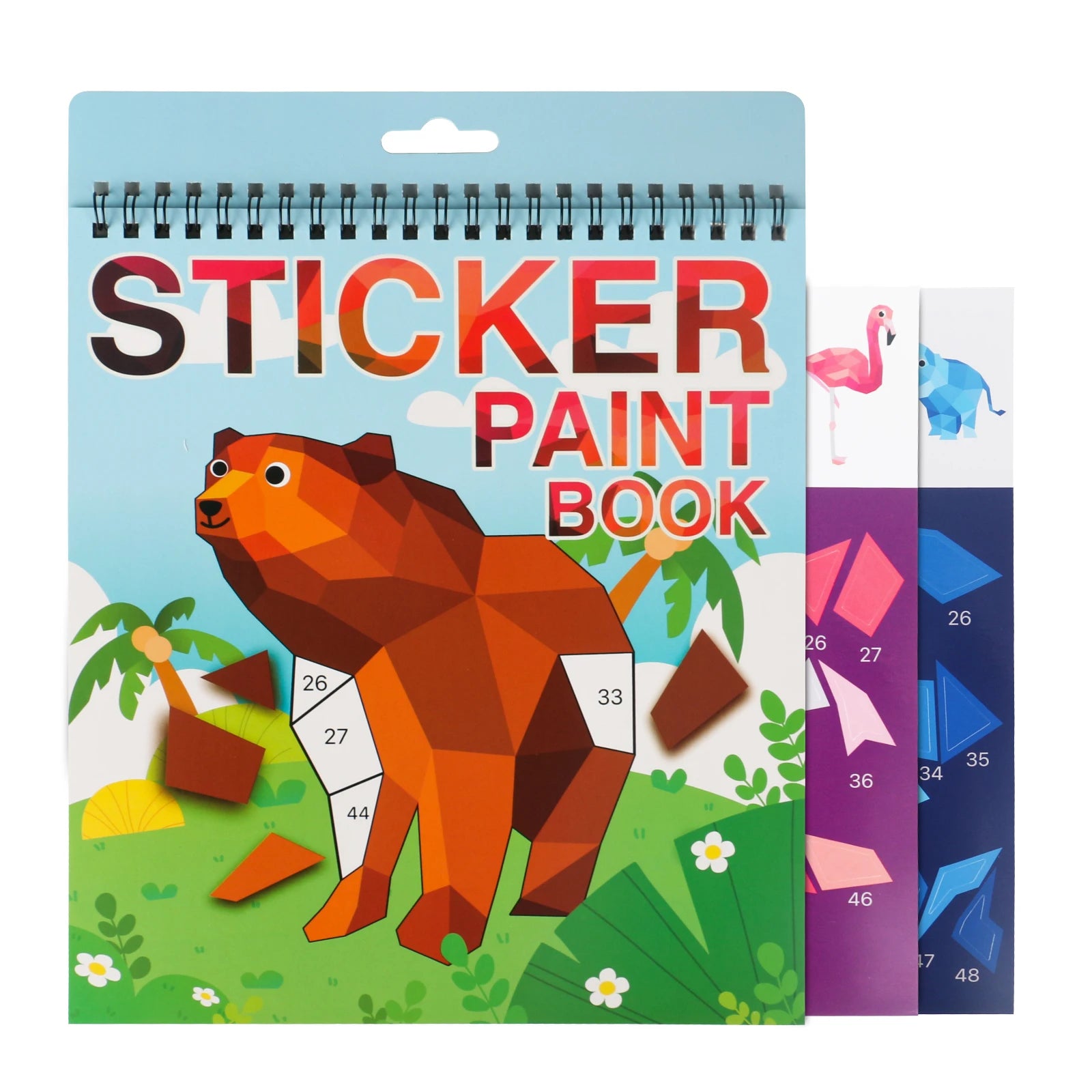 Sticker Book Crafts for Kids Ages 4-8, Sticker by Number for brain games beunik