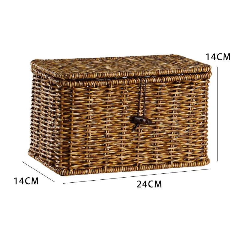 Household Storage Basket Storage Box with Dustproof Lid beunik