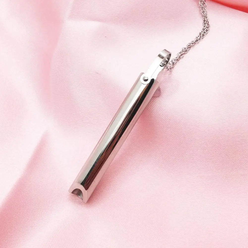 TranquilBreathe Necklace: Stainless Steel Anxiety Relief - Anti Vape beunik