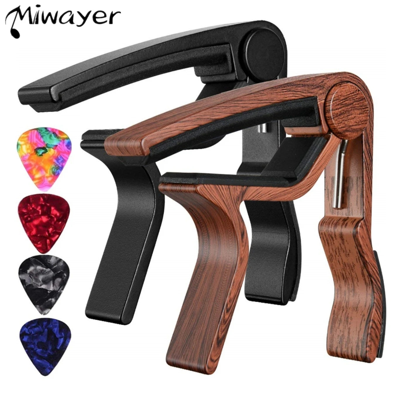 Miwayer Guitar capo for 6 String Steel Acoustic and Electric Guitars with 4 Picks for Free
 beunik