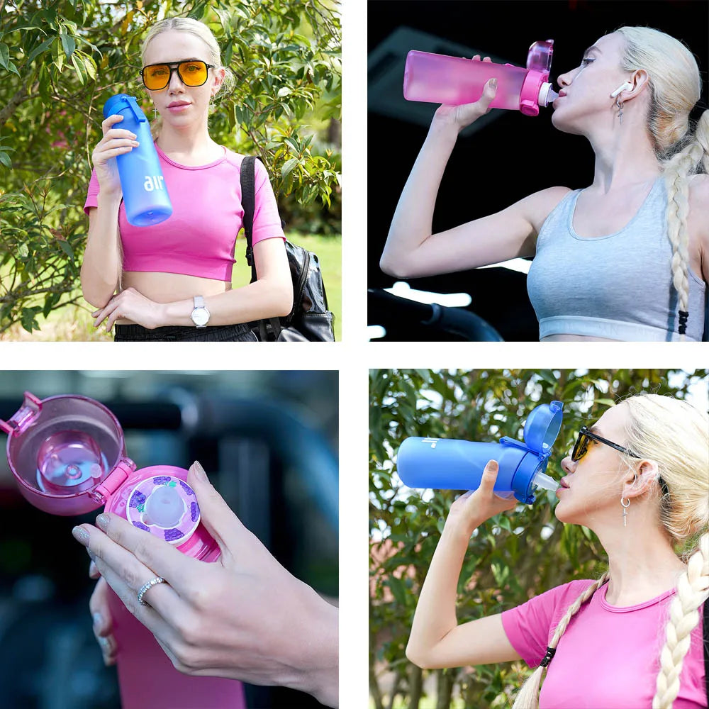 Air Water Bottle With Straw Leak Proof  beunik