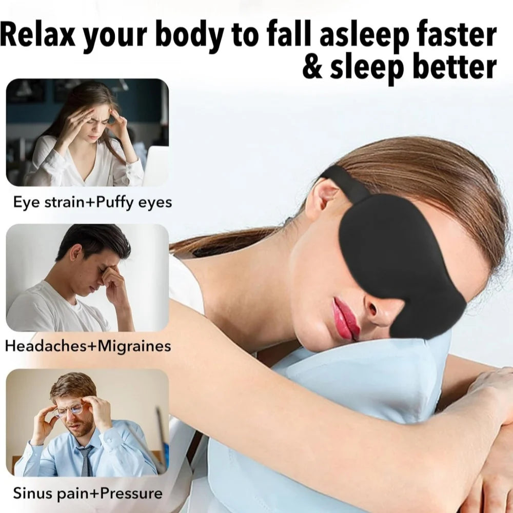 3D Sleep Mask Blindfold Sleeping Aid Soft Memory Foam beunik