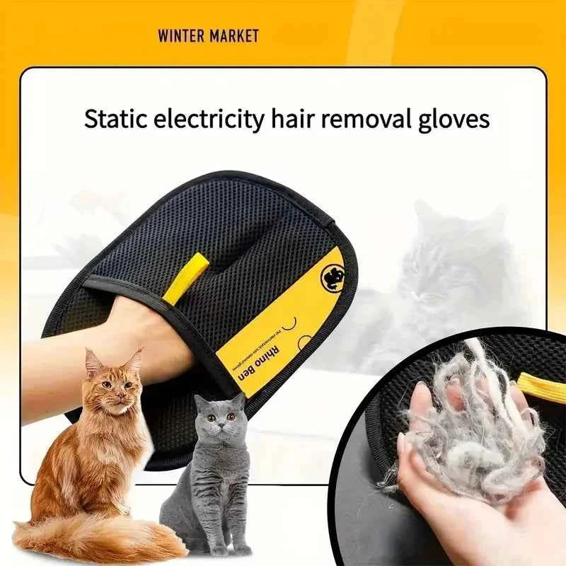 Reusable Pet Hair Remover Lint Brush Static Removal Glove (2 Pack)