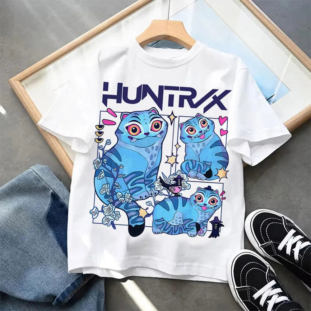 Kpop Demon Hunters Children's Clothing Short Sleeve T-shirt beunik