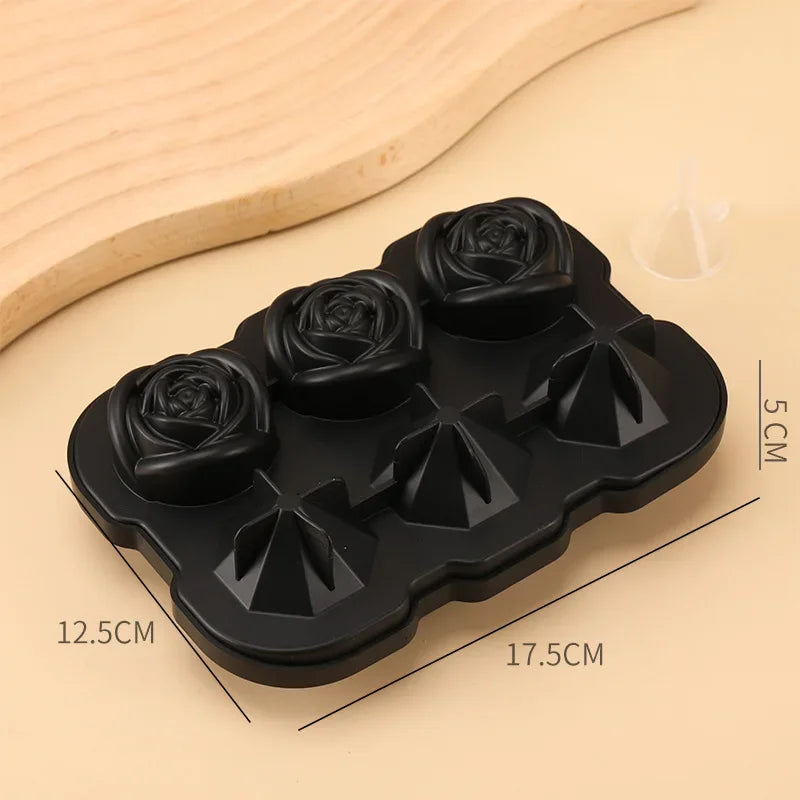 Rose Diamond Shape Ice Cube Mold