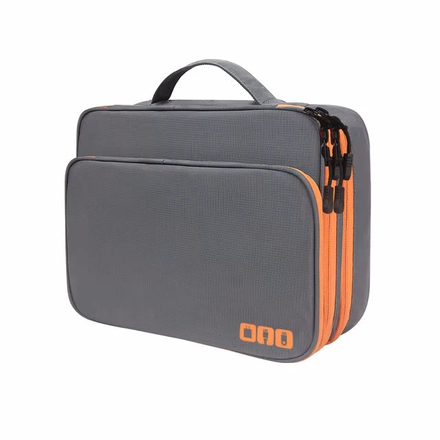 Portable Travel Cable Organizer Case for iPad cable Charger beunik