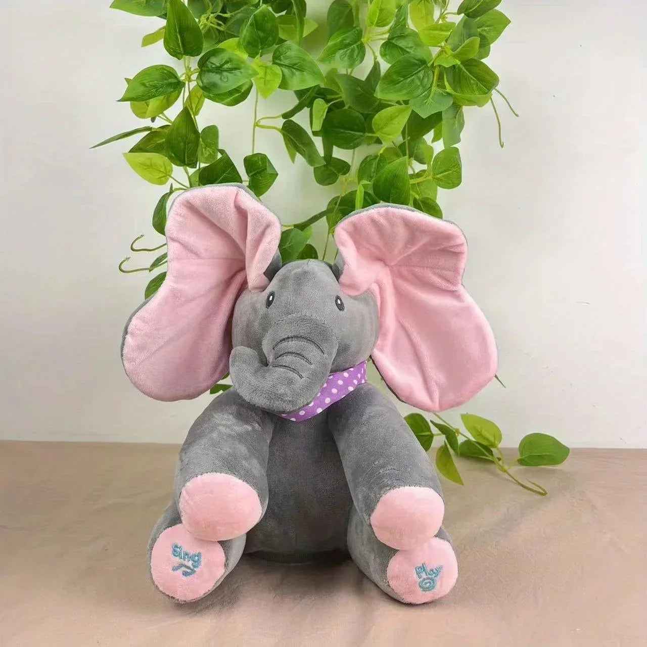 Baby Elephant Toys Plush Singing Elephant with Ears Moving Learning beunik