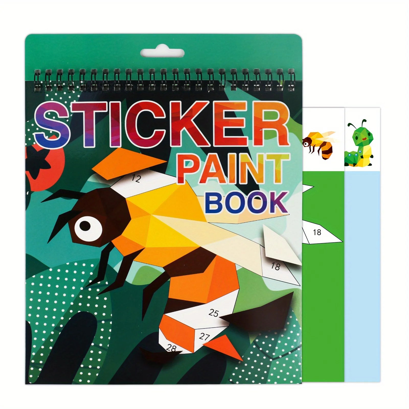 Sticker Book Crafts for Kids Ages 4-8, Sticker by Number for brain games beunik