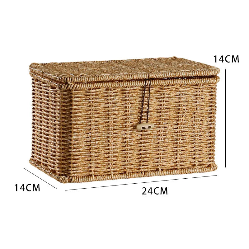 Household Storage Basket Storage Box with Dustproof Lid beunik