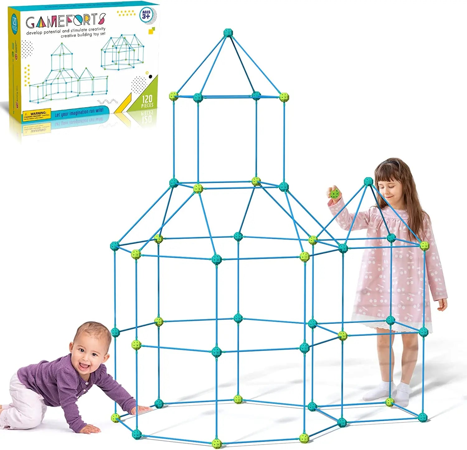 Children's DIY building Castle Beading Tent Toy Large Building Blocks beunik