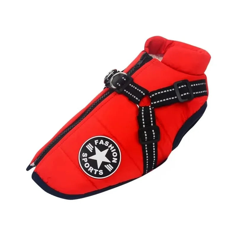 Winter Warm Dog Clothes Dog Jacket With Harness beunik