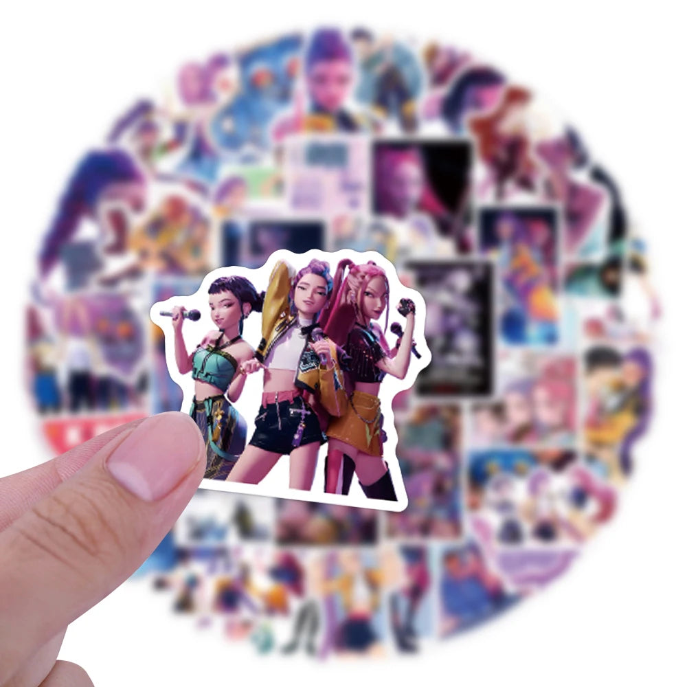KPop Demon Hunters Stickers Anime (55Pcs) beunik