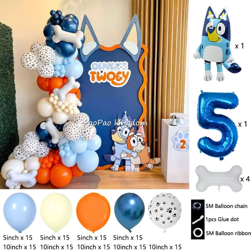 Bluey Bingo Foil Balloons Arch Garland Kit Latex Balloons