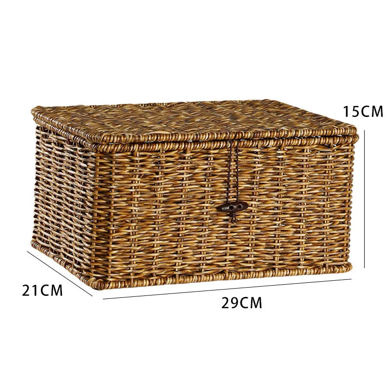 Household Storage Basket Storage Box with Dustproof Lid beunik