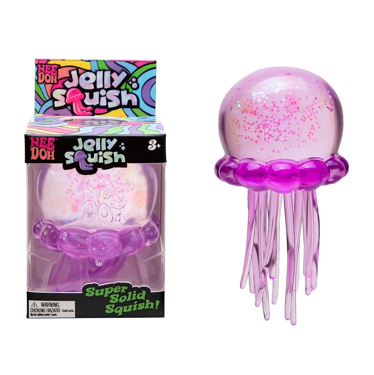 Nee Doh Jellyfish & Cube Squish Stress Toy beunik