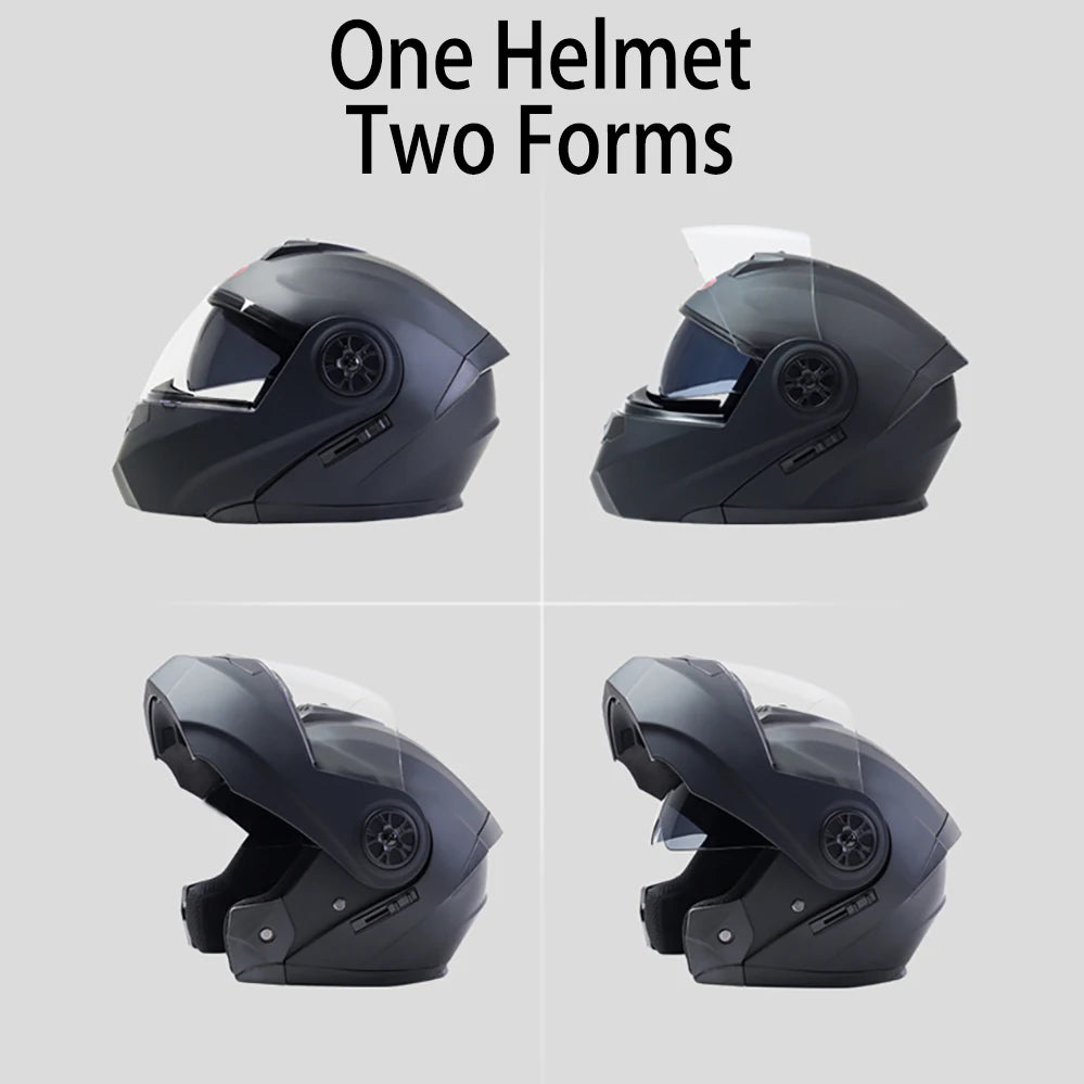 BLD Motorcycle Full Face Helmet Dual Lens Helmets Motocross Racing beunik