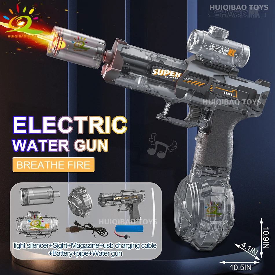 Electric Pulse Water Gun Simulated Sensor Light Fully Automatic beunik