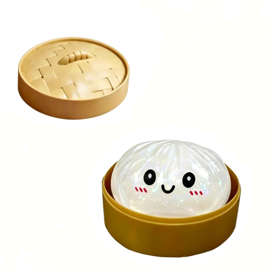Dumpling Squishy & Bamboo Steamer Set