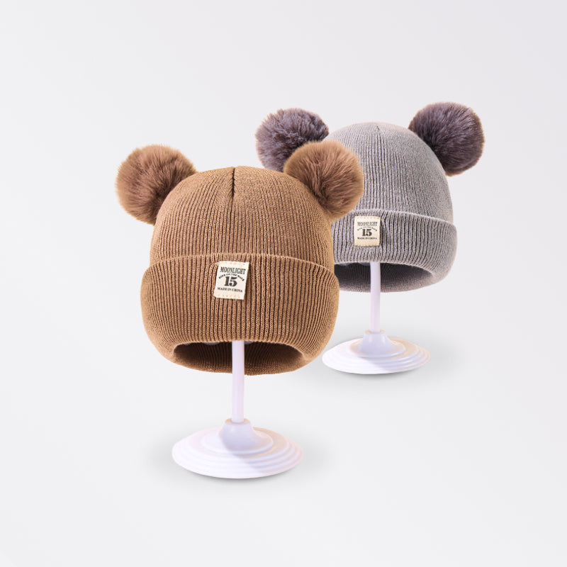 Winter Baby Warm Knitted Hats With Pom - beunik